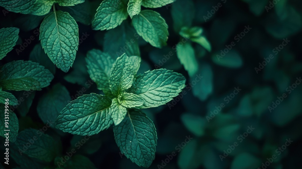 Fresh Green Mint Leaves Fresh Green Mint Leaves