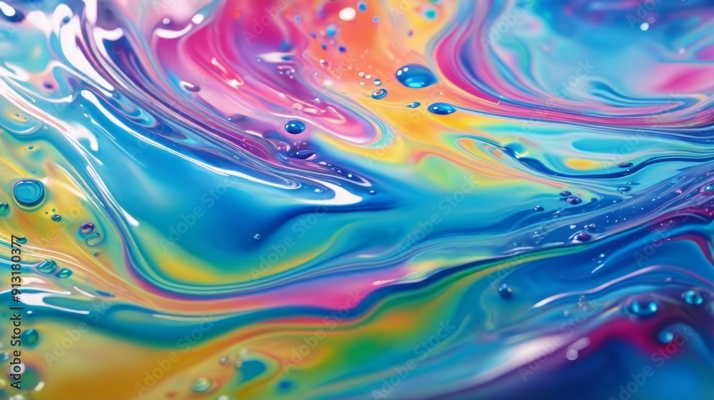 Vibrant Liquid Background With Abundant Bubbles Vibrant Liquid Background With Abundant Bubbles
