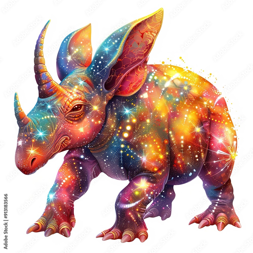 Obraz premium Aardvark cosmic fantasy animal cartoon isolated whitebackground 16:9