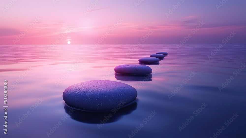 Fototapeta premium Emotional wellbeing and inner harmony evoking balance and emotional serenity