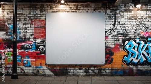 Graffiti Wall With Large White Board