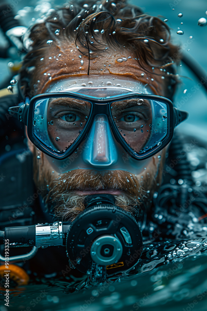 Open Water Diving Lesson with man - The Essence of Underwater Exploration Open Water Diving Lesson with man - The Essence of Underwater Exploration