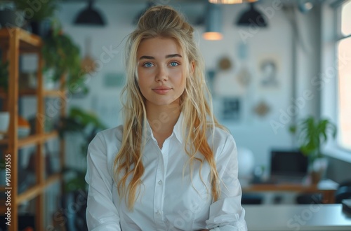 Woman in White Shirt Standing With Arms Crossed