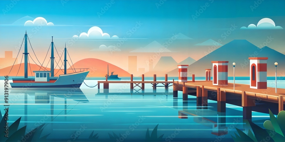 Fototapeta premium docks background