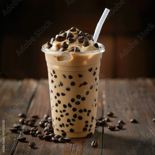 A Cup of Coffee With Whipped Cream and Chocolate Sprinkles