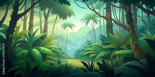 Fototapeta Naklejka Na Ścianę i Meble -  jungle background