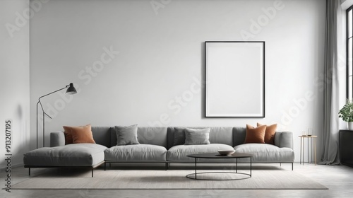 Living Room With Couch and Table