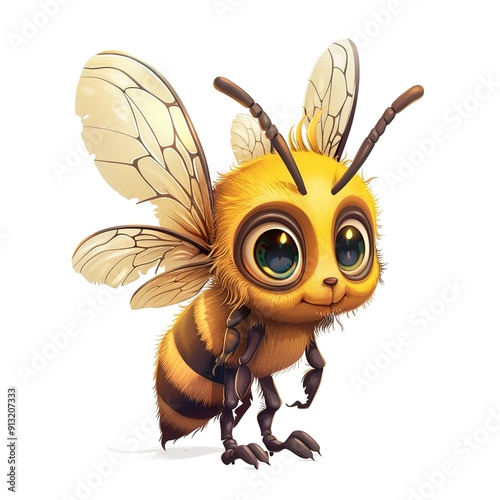 Bee Time element fantasy cartoon isolated whitebackground 16:9