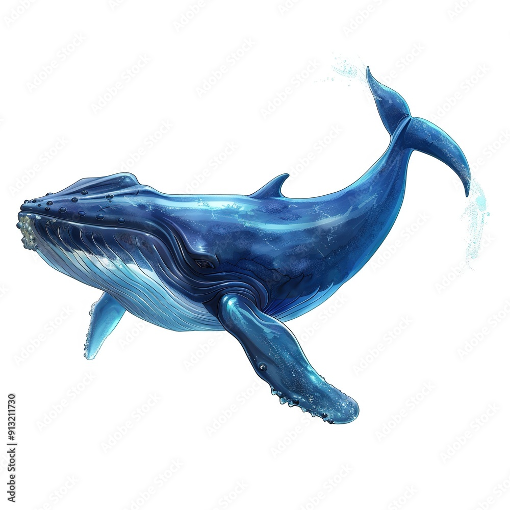blue whale assassin fantasy animal cartoon isolated whitebackground 16:9 blue whale assassin fantasy animal cartoon isolated whitebackground 16:9