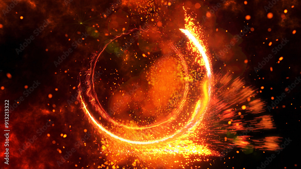 a bright, sparkling disk resembling a time portal
a bright, sparkling disk resembling a time portal