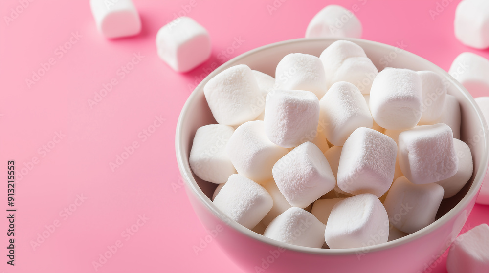 Close-up of Marshmallows on a Soft Background Close-up of Marshmallows on a Soft Background
