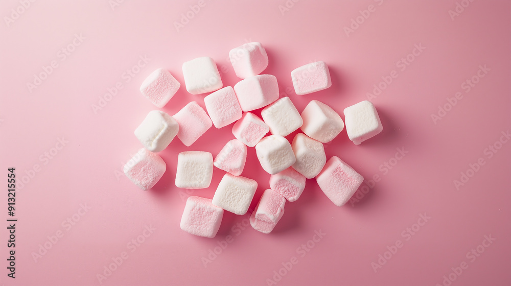 Close-up of Marshmallows on a Soft Background Close-up of Marshmallows on a Soft Background