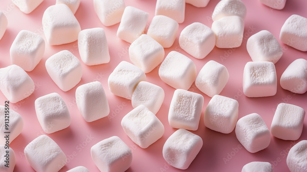 Close-up of Marshmallows on a Soft Background