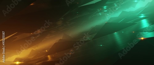 3d animation. Futuristic flying over 3D glow Teal and Orange digital landscape background.
