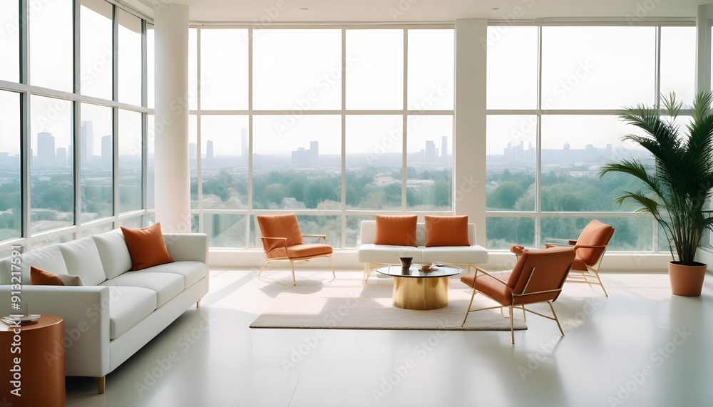 Fototapeta premium Photo interior modern design room 3d illustration