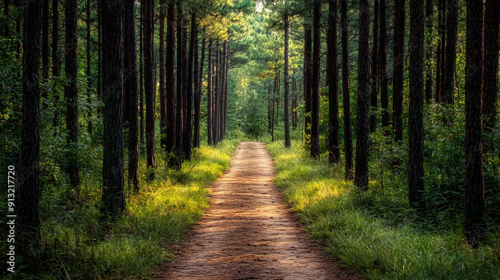 Obraz premium Path Through the Trees.