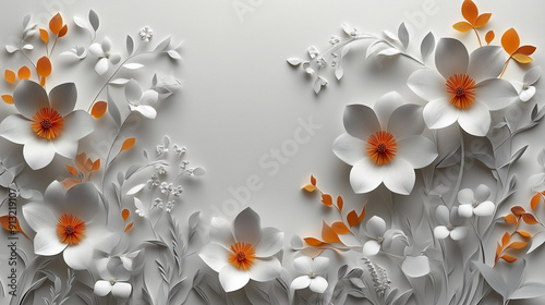 Sfondo con fiori bianchi con spazio per il testo 