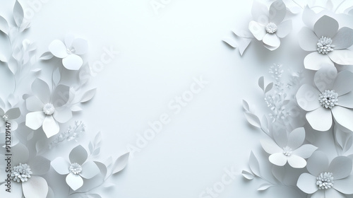 Sfondo con fiori bianchi con spazio per il testo 