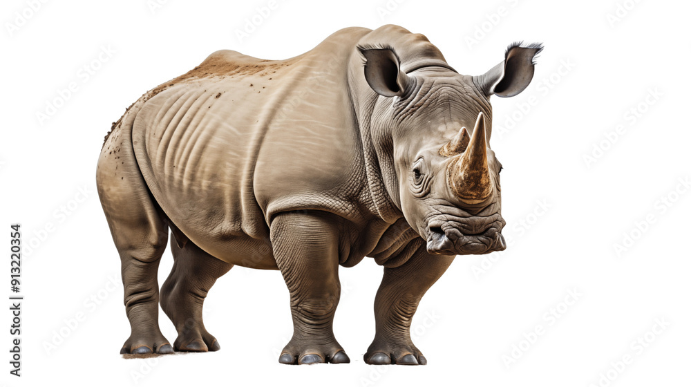 Fototapeta premium Rhino transparent background.