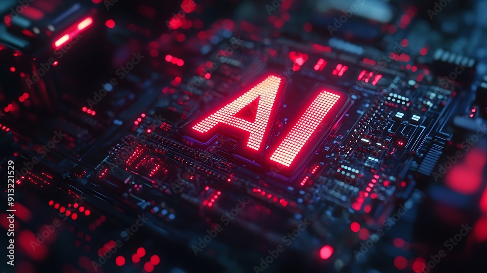 Obraz premium transhumanism of the architect to the age of AI with the letters 