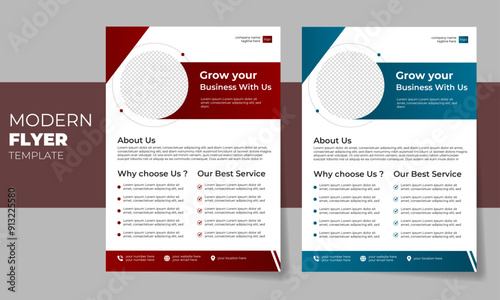 free vector business flyer print design template 