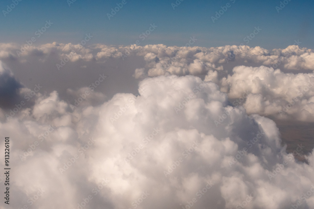 Aerial photograph of clouds outside of my airplane window over Texas Aerial photograph of clouds outside of my airplane window over Texas