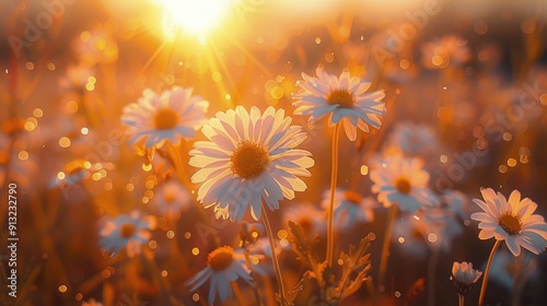 White Daisies Blooming in Field