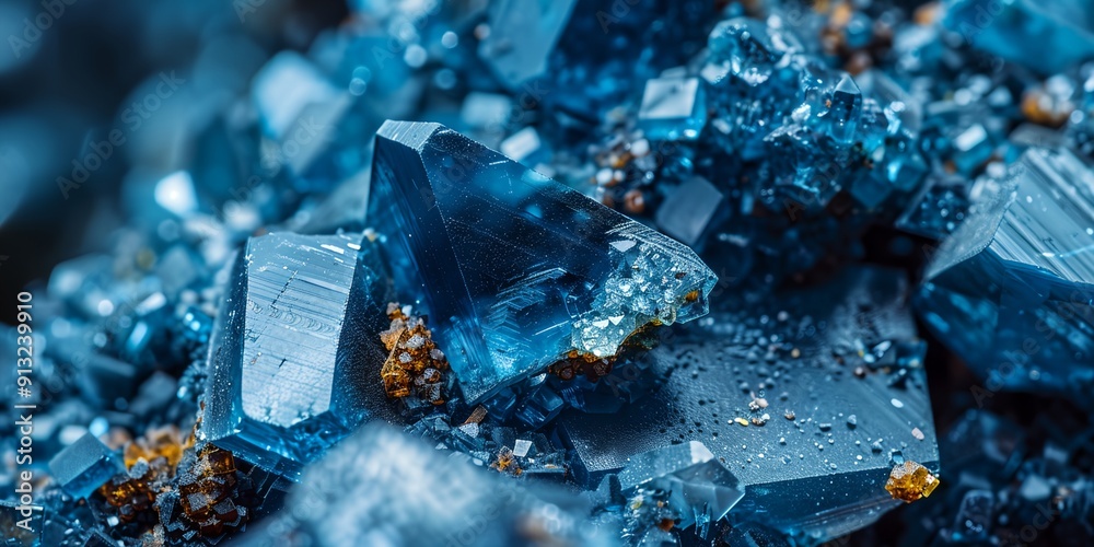 A blue rock with brown specks on it. The rock is rough and jagged A blue rock with brown specks on it. The rock is rough and jagged