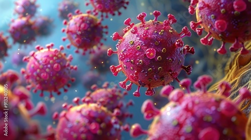 Hepatitis B, C and D viruses. Hepatitis virus infection is caused by the hepatitis virus. 3d illustration