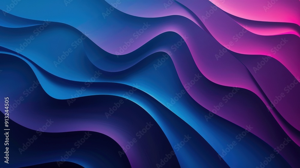 Obraz premium Abstract blue and purple wave background.