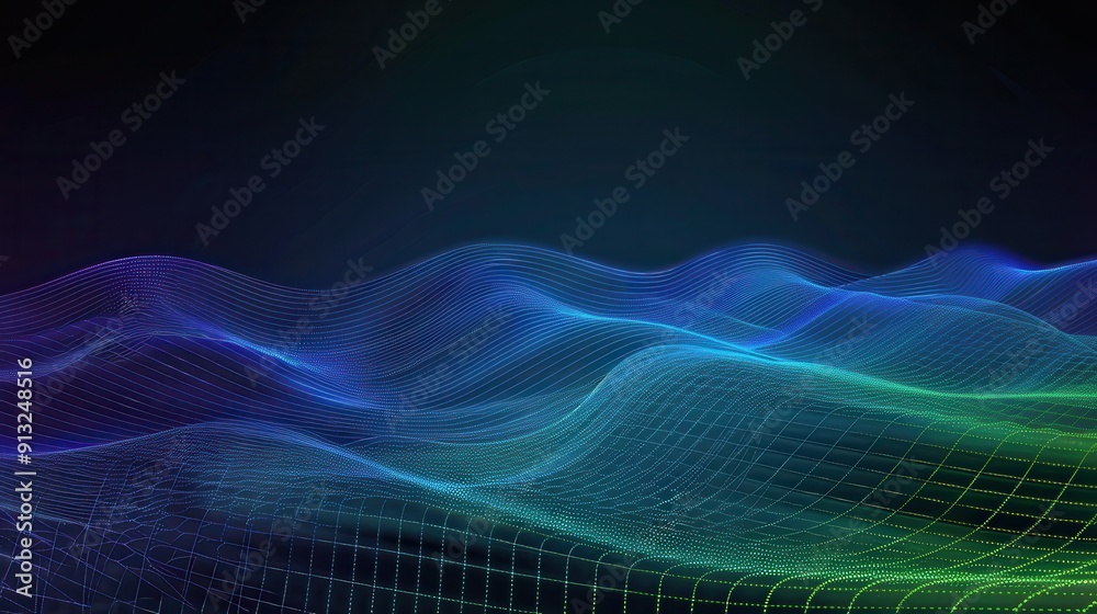 Abstract waves in vibrant colors flow seamlessly on a dark background, creating a serene and modern digital atmosphere. Abstract waves in vibrant colors flow seamlessly on a dark background, creating a serene and modern digital atmosphere.