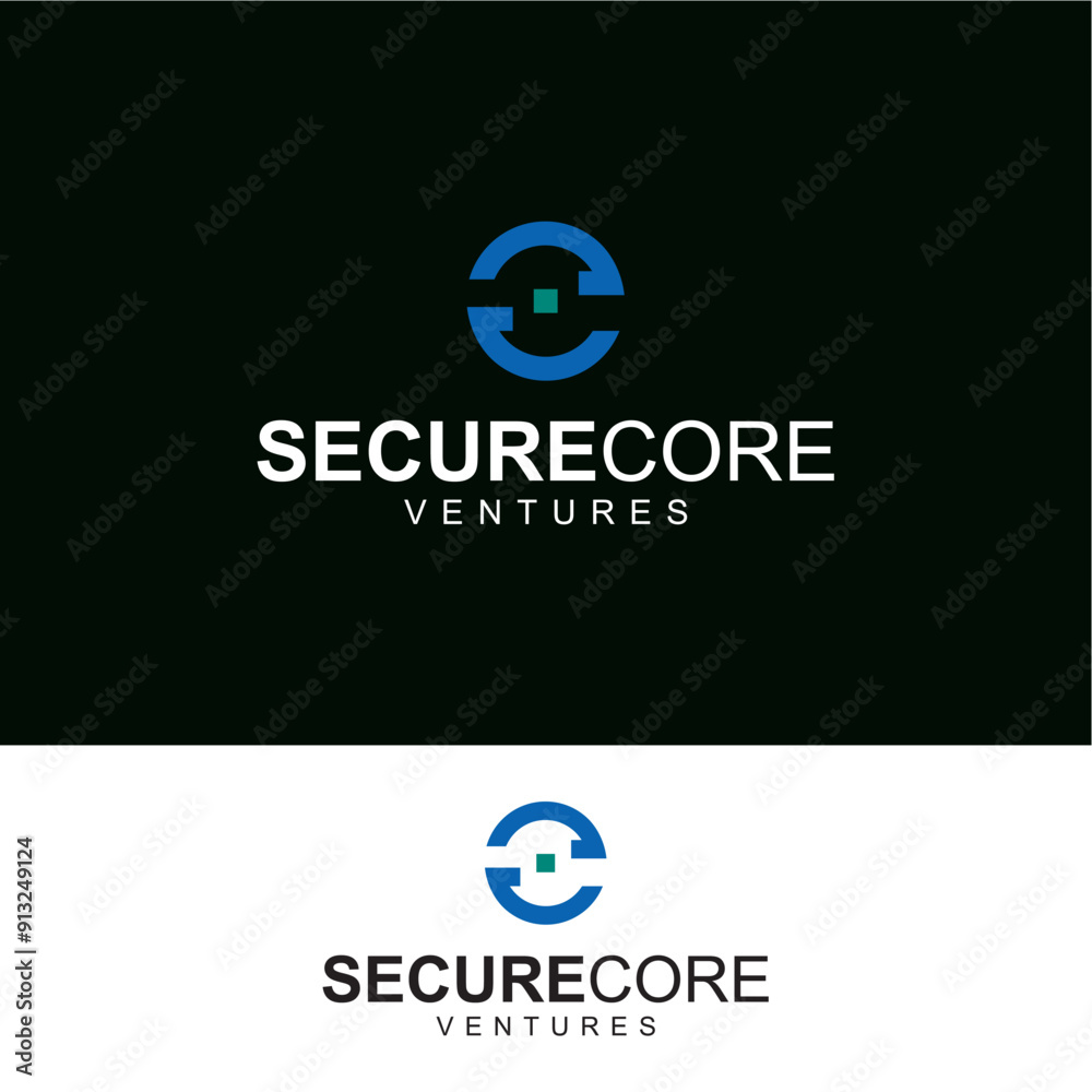 Secure core venture logo design ideas business name editable vector template royalty free image Secure core venture logo design ideas business name editable vector template royalty free image
