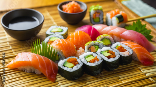 sushi on a plate