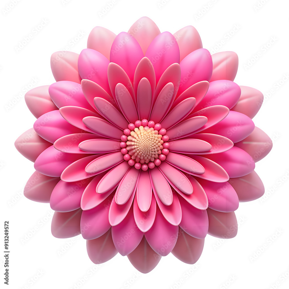 Fototapeta premium pink flower dahlia on a transparent background