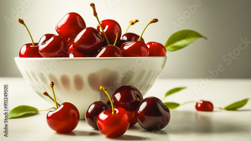 cherries in a bowl