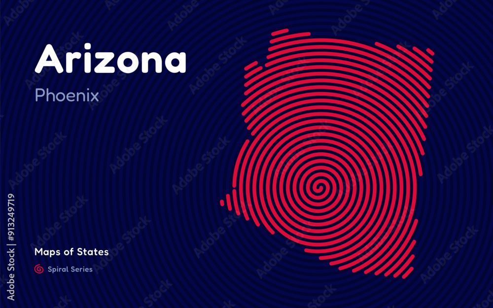 Arizona Map in Spiral Formation: Phoenix Takes Center Stage ...