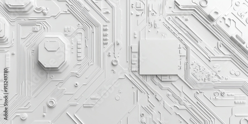 White background, circuit board texture