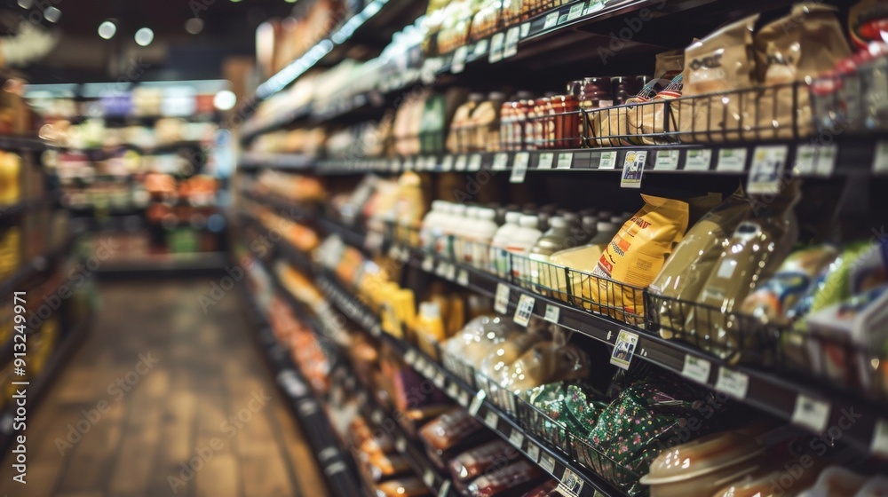 custom made wallpaper toronto digitalAisle of a supermarket with various products