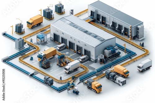 Industrial Warehouse Operations in a Logistics Facility