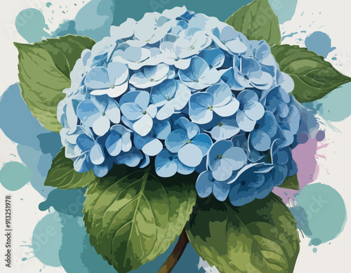 Hydrangea | Redoubt Flower Illustration
