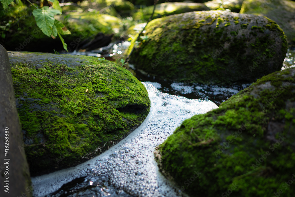 water flowing into the water water flowing into the water