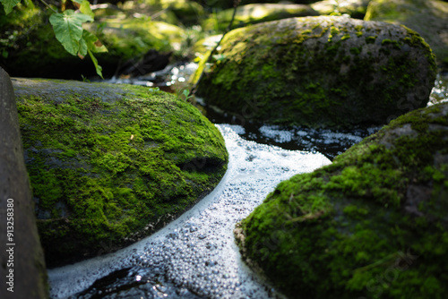 water flowing into the water