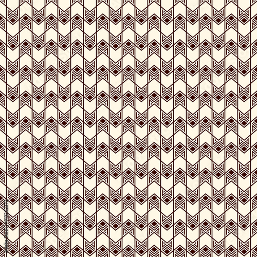 Seamless pattern with arrow fletching. Repeated chevrons wallpaper. Tribal and ethnic motif. Native americans ornamental abstract background. Boho chic digital paper, textile print. Vector art