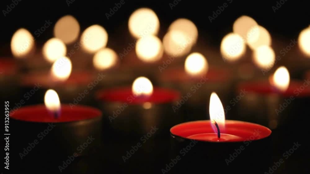 Candles Grouped Together on Dark Background - Elegant 4K Video
Candles Grouped Together on Dark Background - Elegant 4K Video