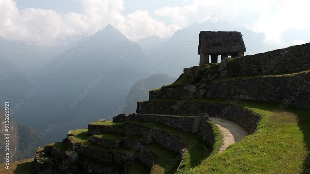 VIDEO de Machu Picchu en las montañas.concepto turismo viaje.quechua