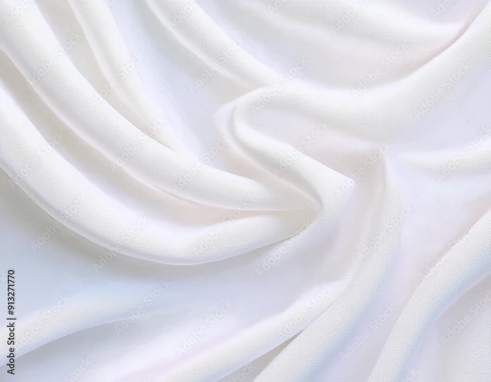 Obraz premium White fabric with soft folds and delicate texture