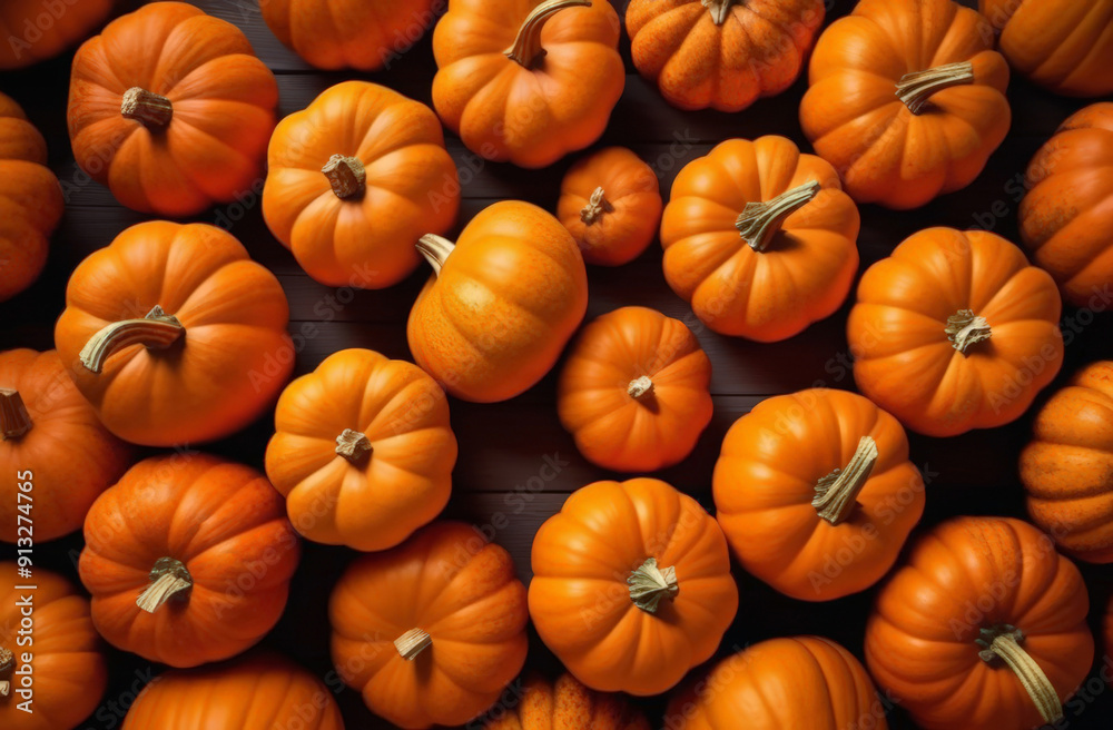 Pattern with orange pumpkins for Greeting Card or Poster. Background for Halloween and autumn Design. Orange pumpkins in Primitive Style. Pattern with orange pumpkins for Greeting Card or Poster. Background for Halloween and autumn Design. Orange pumpkins in Primitive Style.