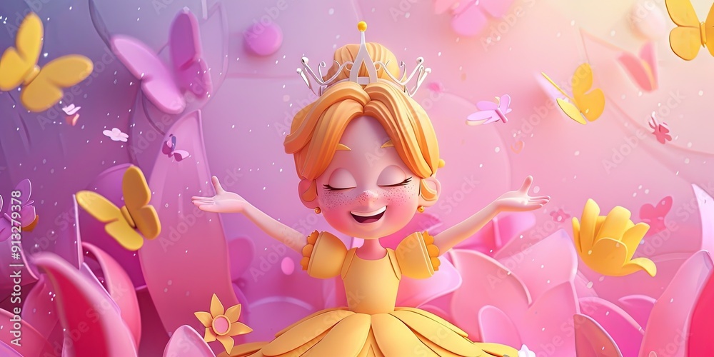 princess 3D animation cartoon style, colorful, happy, friendly, princess 3D animation cartoon style, colorful, happy, friendly,