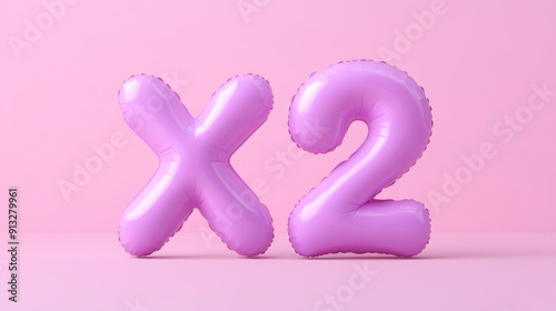 Several enlarged violet numbers on a solitary rose-colored background. Digitally created.