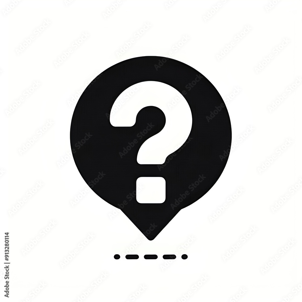 question mark with speech bubble icon. Generative ai question mark with speech bubble icon. Generative ai